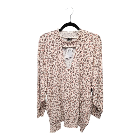 Torrid Cream and Red Floral Blouse - Picture 1 of 3